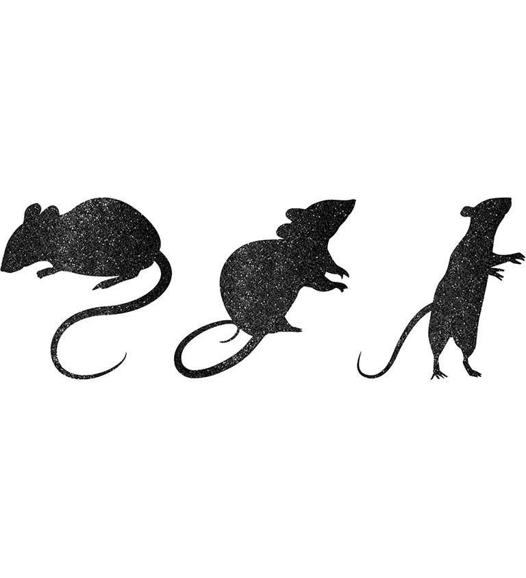 Třpytivé papírové myši