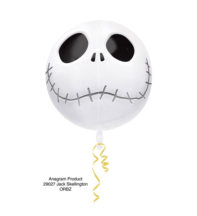 Fóliový balónek koule - Jack Skellington