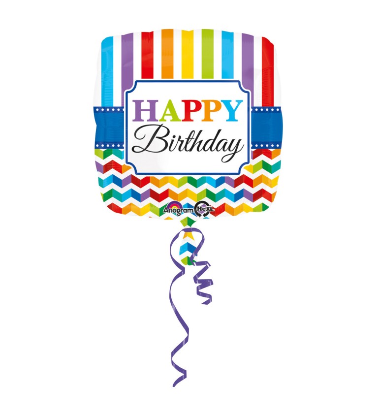 Fóliový balónek standard - Happy Birthday