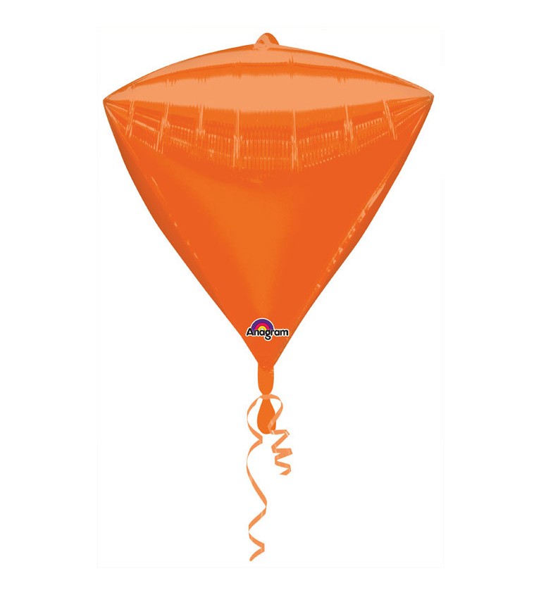 Balonek fóliový - Diamant Oranžový