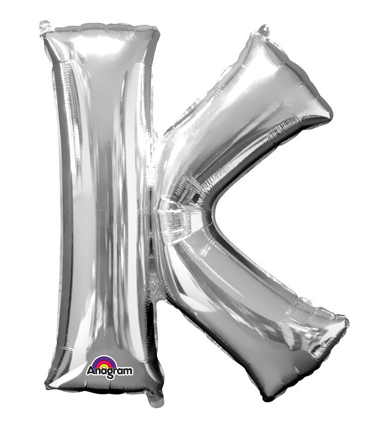 Nafukovací fóliový balónek stříbrný - K