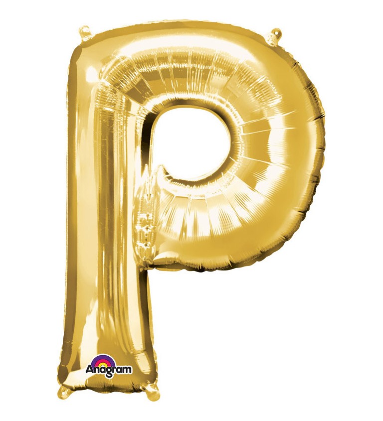 Nafukovací fóliový balónek zlatý - P
