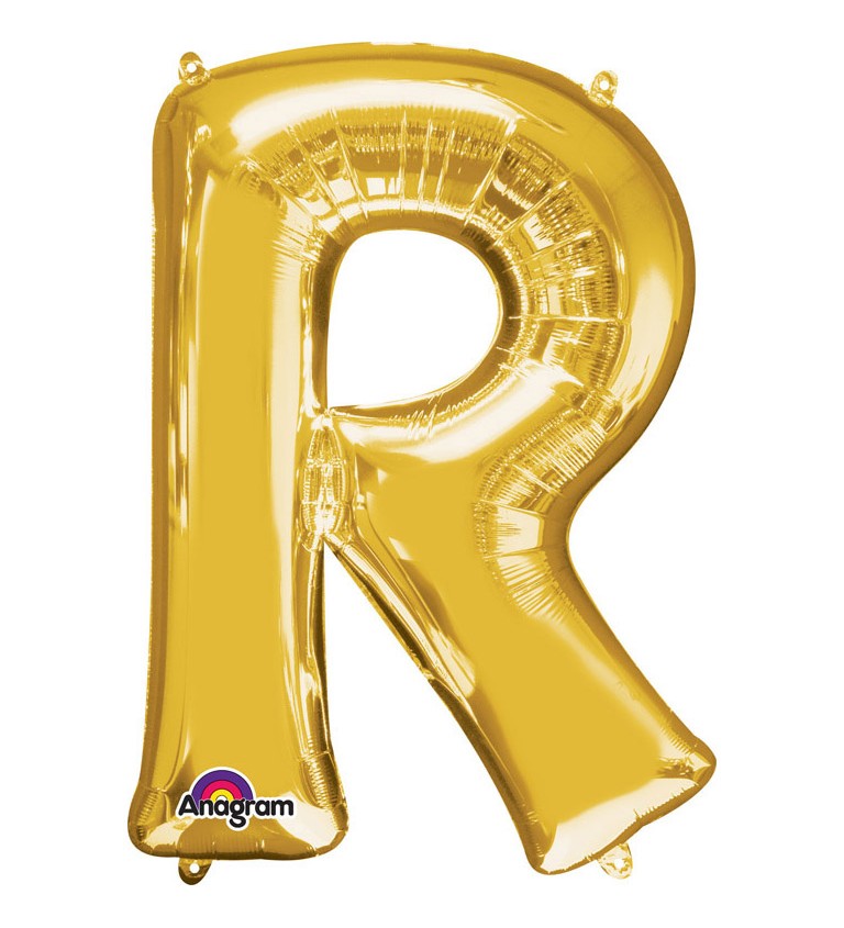 Nafukovací fóliový balónek zlatý - R