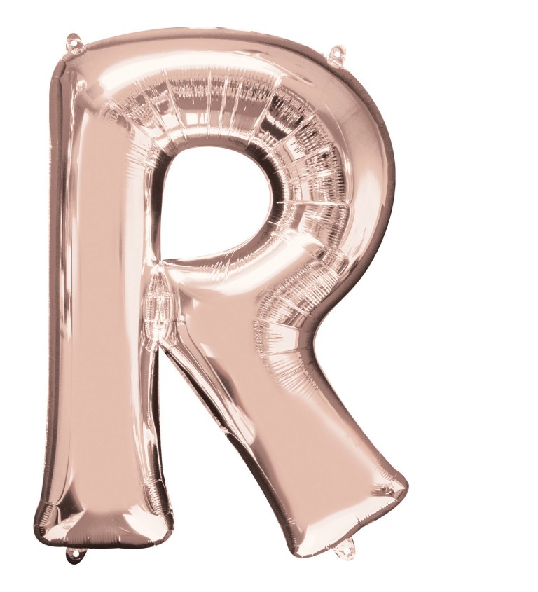 Nafukovací fóliový balónek rosegold - R