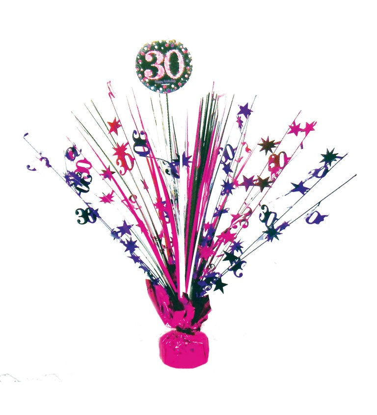 Narozeninová dekorace na stůl - 30, růžová