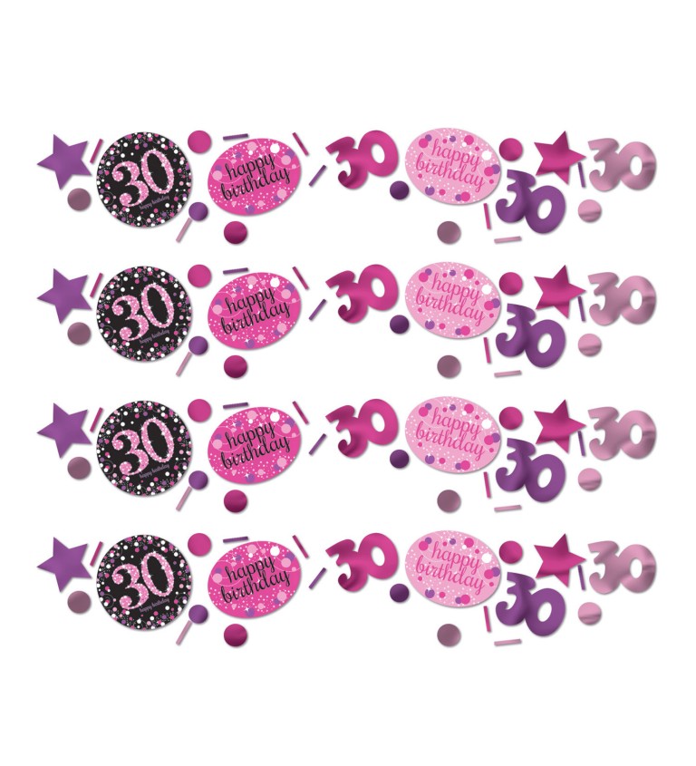 Konfety - 30, růžové
