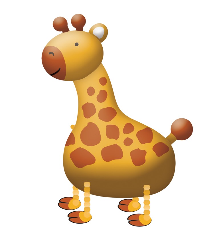 Fóliový balónek Walking žirafa
