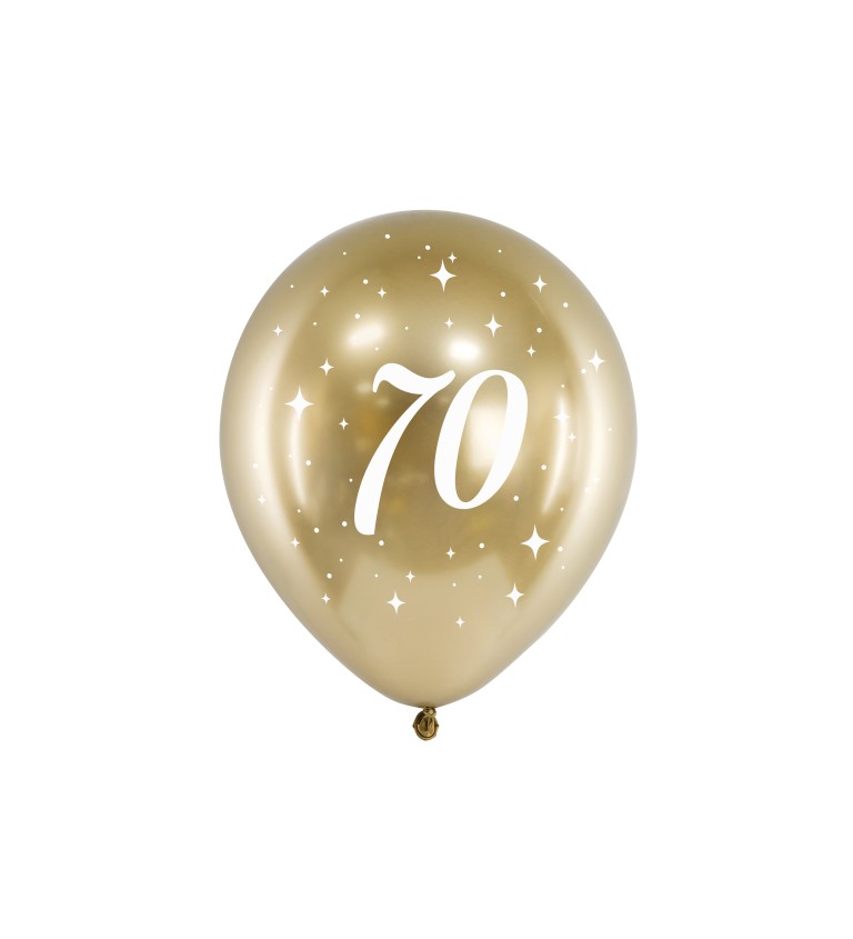 Lesklé zlaté balónky č. 70