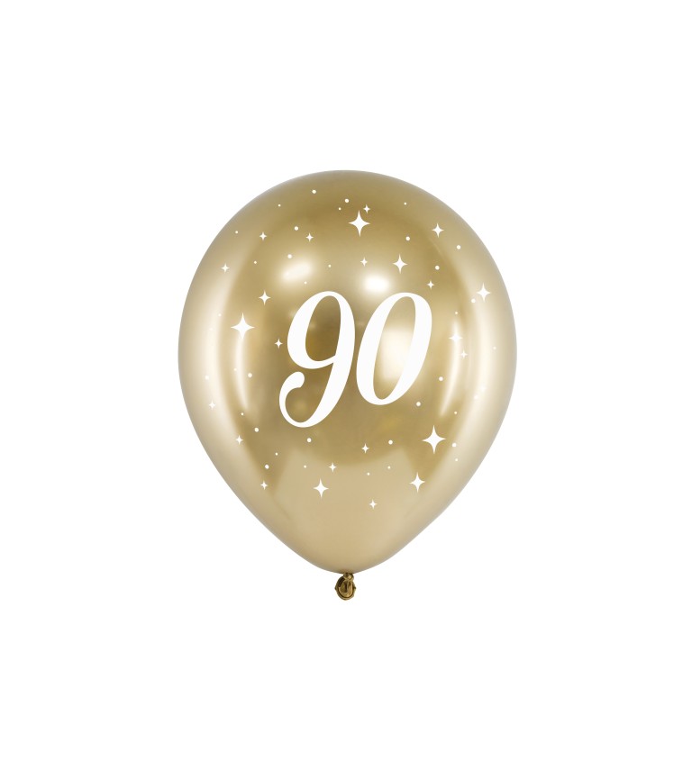 Lesklé zlaté balónky č. 90