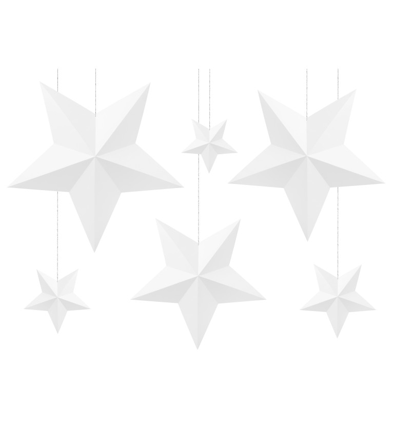 Bílé hvězdy - dekorace
