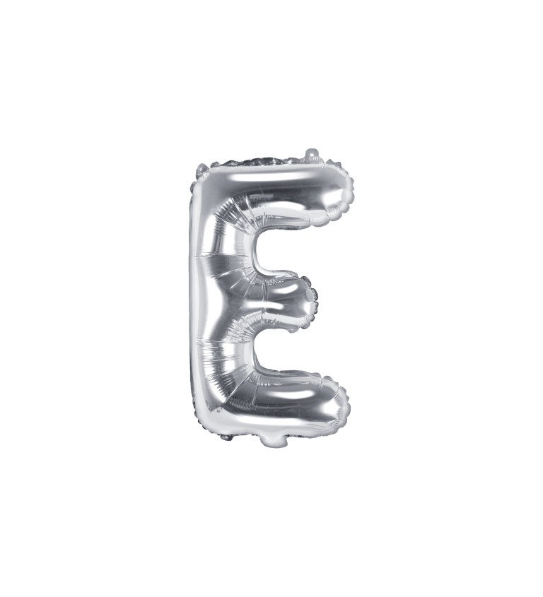 Stříbrný fóliový balónek E