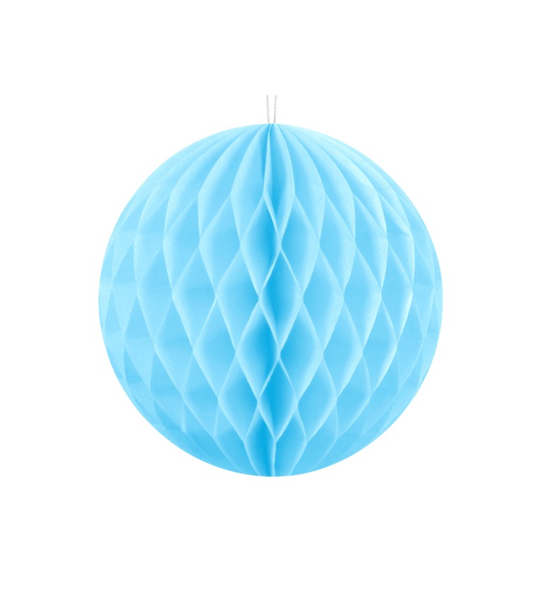 Papírová koule - světle modrá, 10 cm