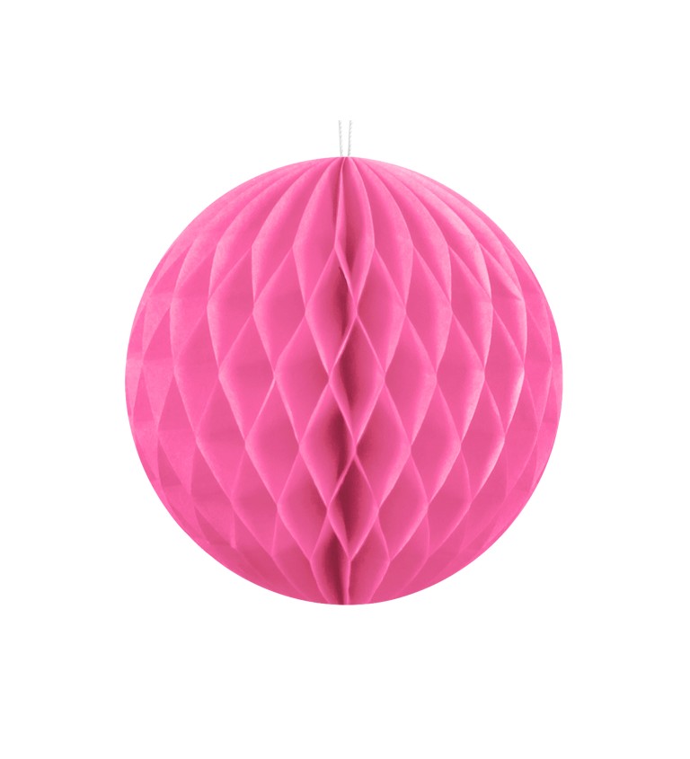 Papírová koule - růžová, 10 cm