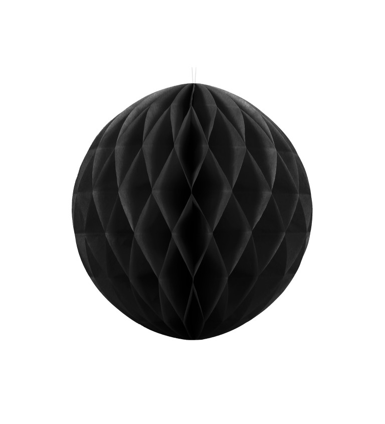 Papírová koule - černá, 20 cm