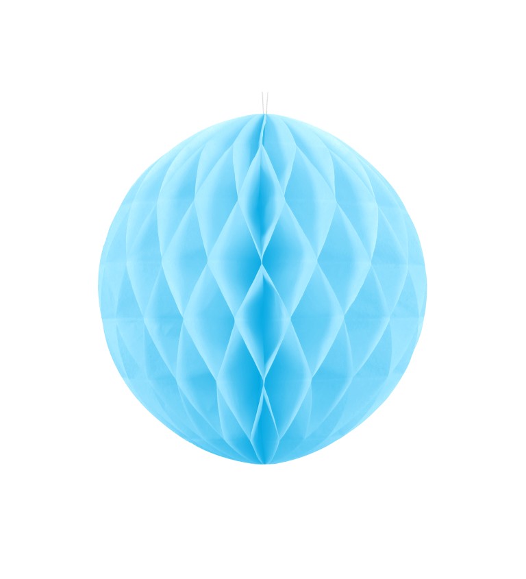Papírová koule - světle modrá, 20 cm