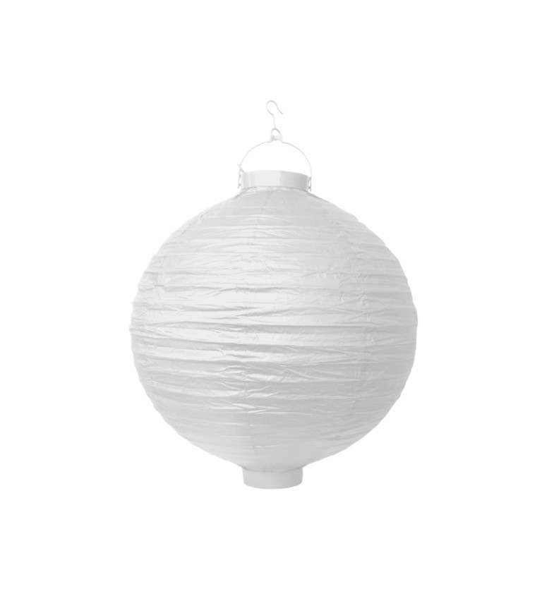 Papírový lampion - bílý 20cm