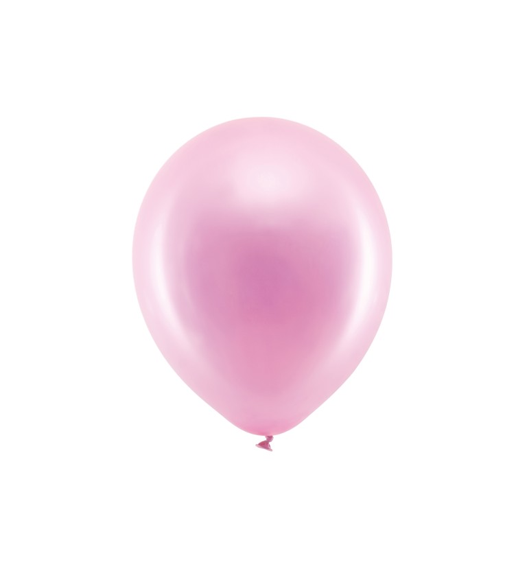 Metalicky růžové balónky