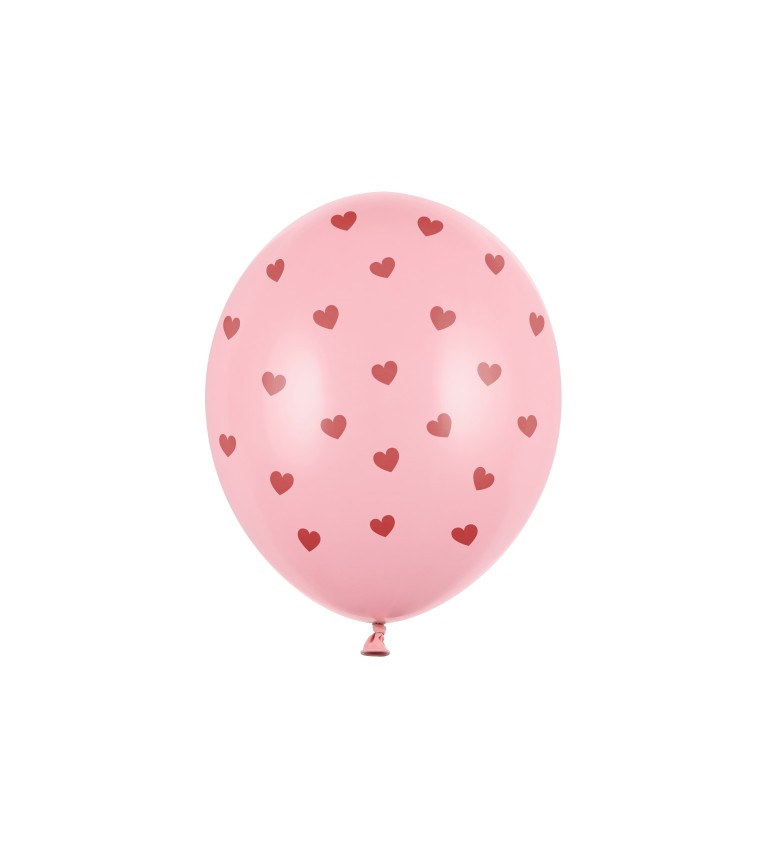 Růžové balónky se srdíčky