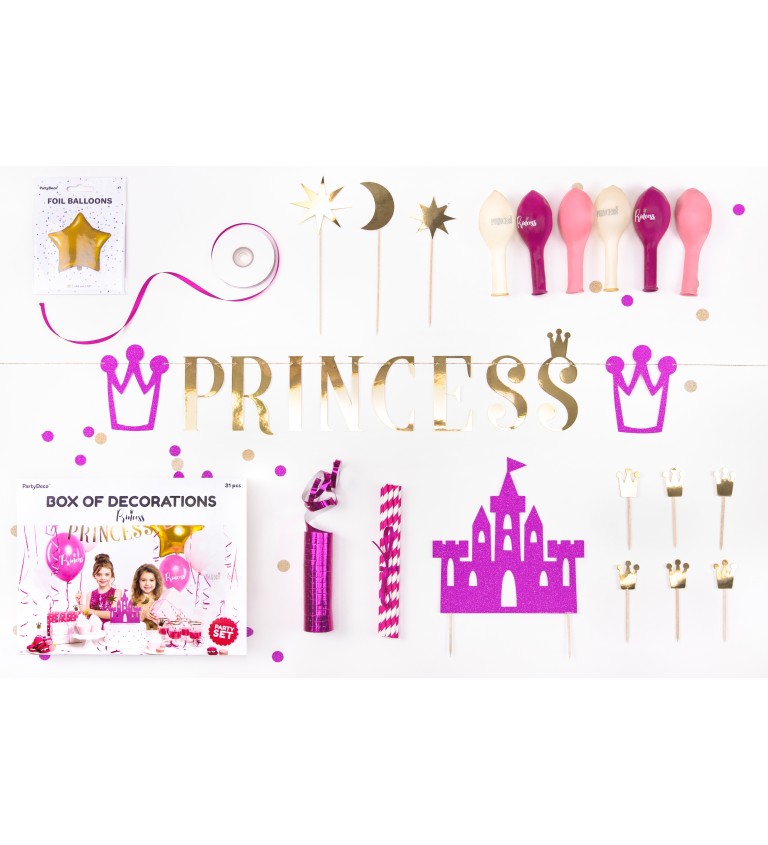 Růžový párty set Princess