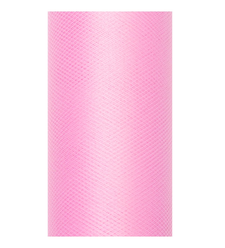 Dekorační tyl - světle ružový, 30 cm