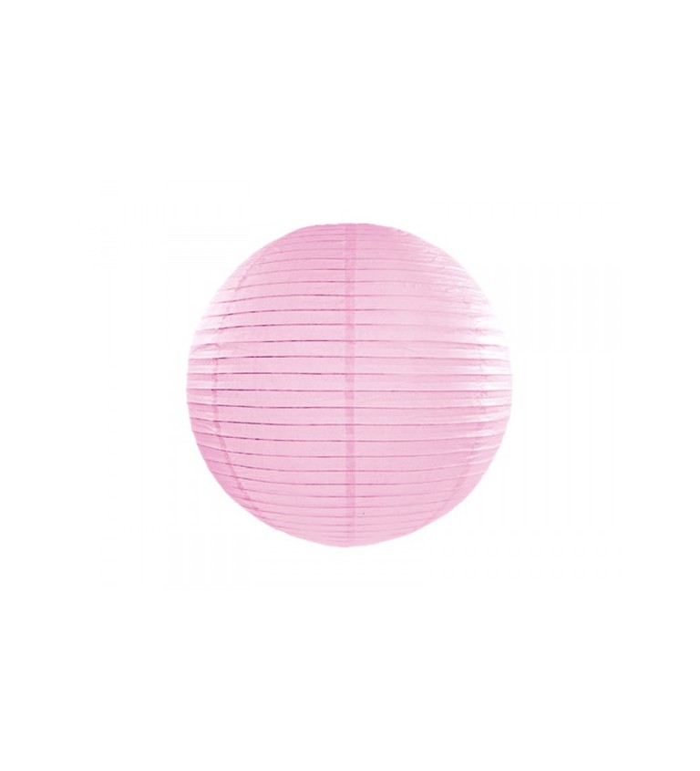 Papírový lampion - světle růžový 45cm