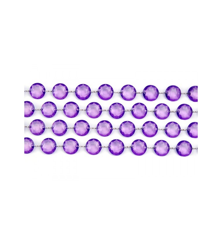Girlanda fialové krystaly
