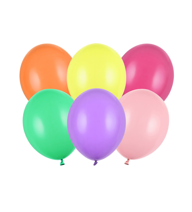 Balónek pastelový - barevný mix - 10 ks