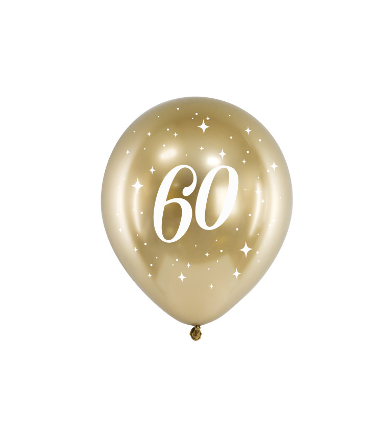 Lesklé zlaté balónky č. 60