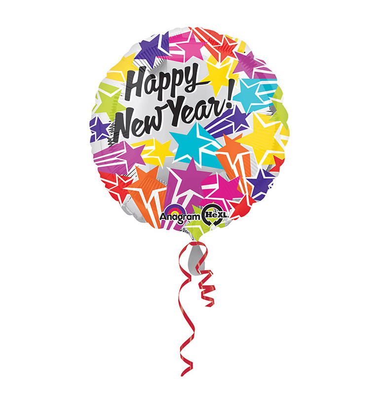 Fóliový balónek standard - Happy New Year