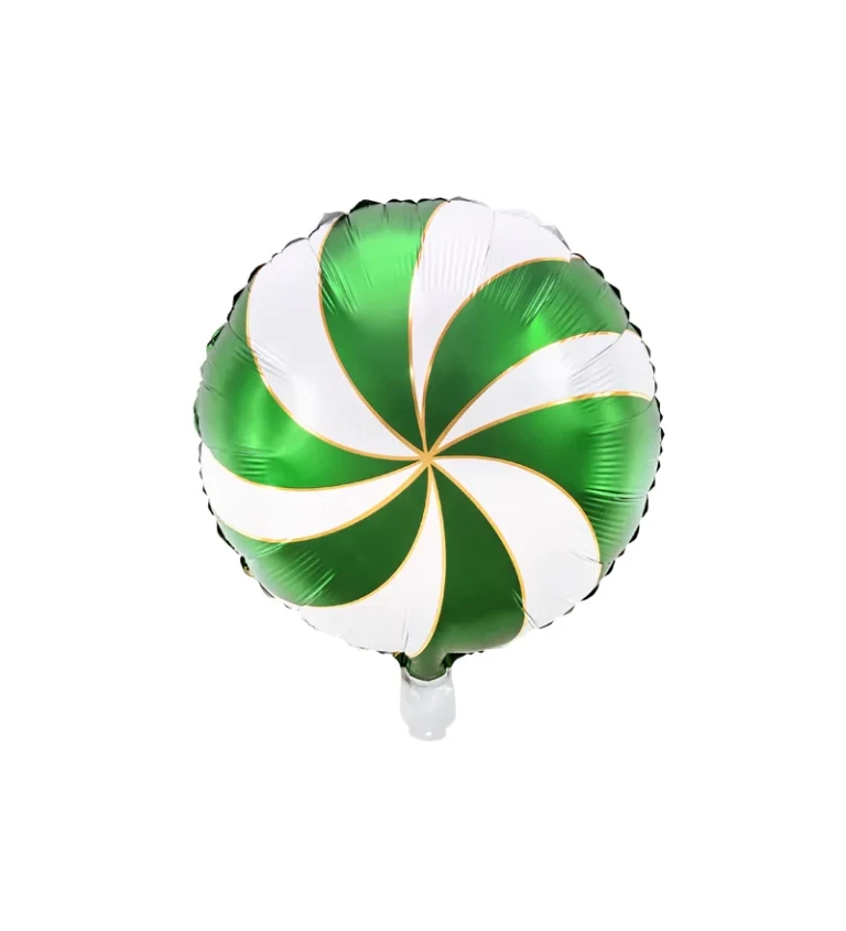 Fóliový balónek Candy IV - zeleno-bílý