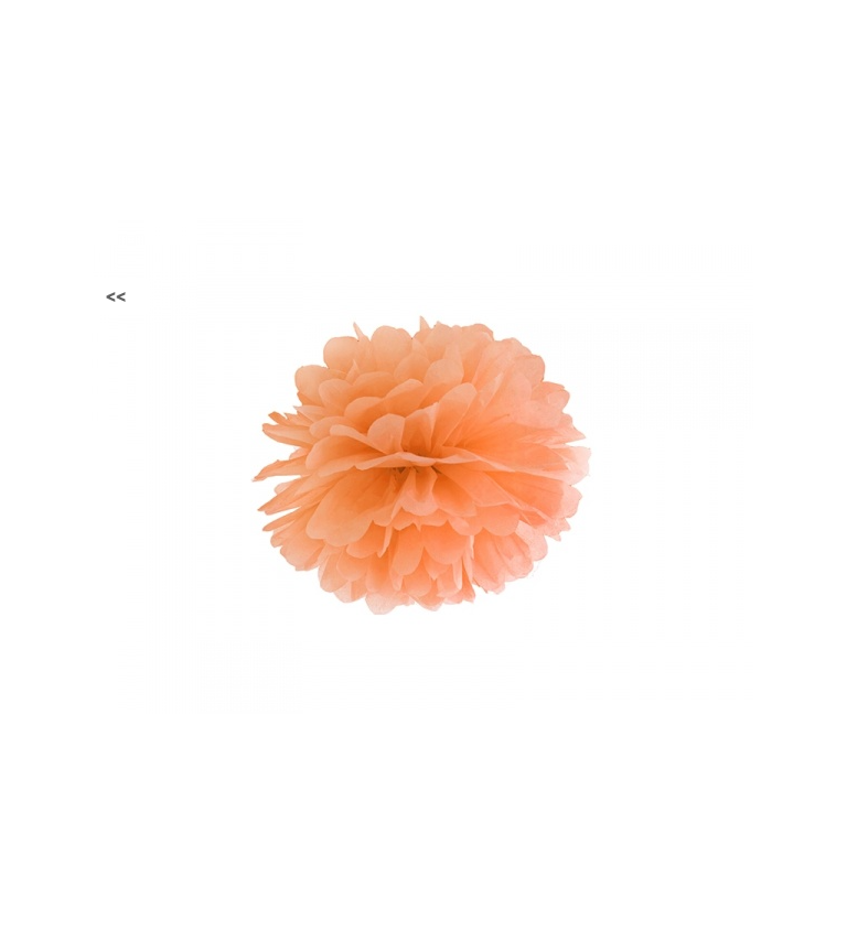 Dekorace koule pom pom - oranžová