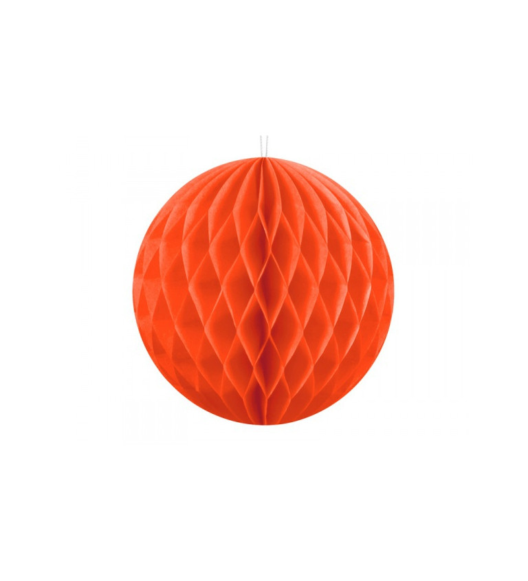 Papírová koule - oranžová, 10 cm