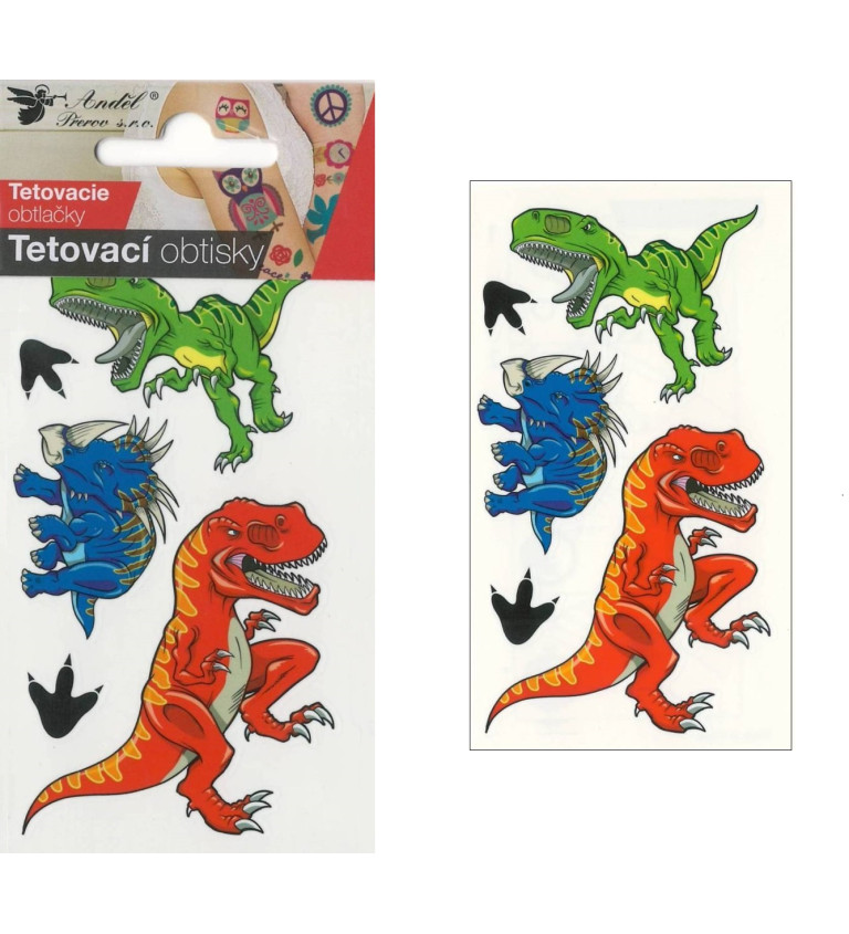 Tetovací obtisky - velcí dinosauři