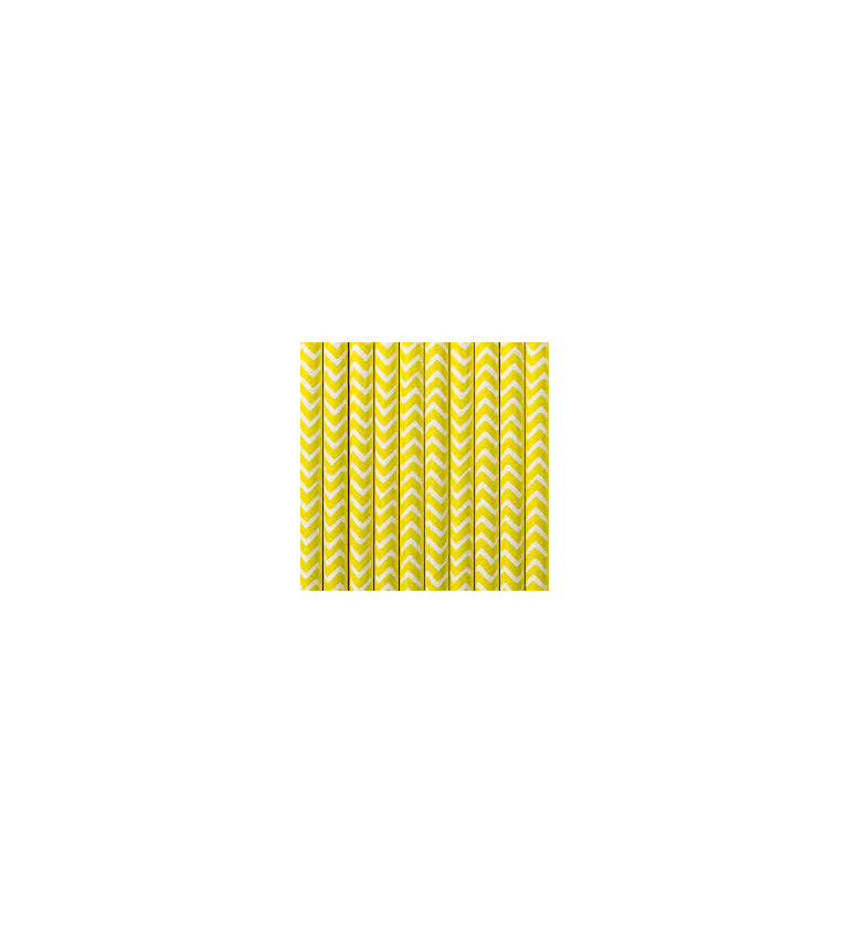 Brčka s proužky - žlutá