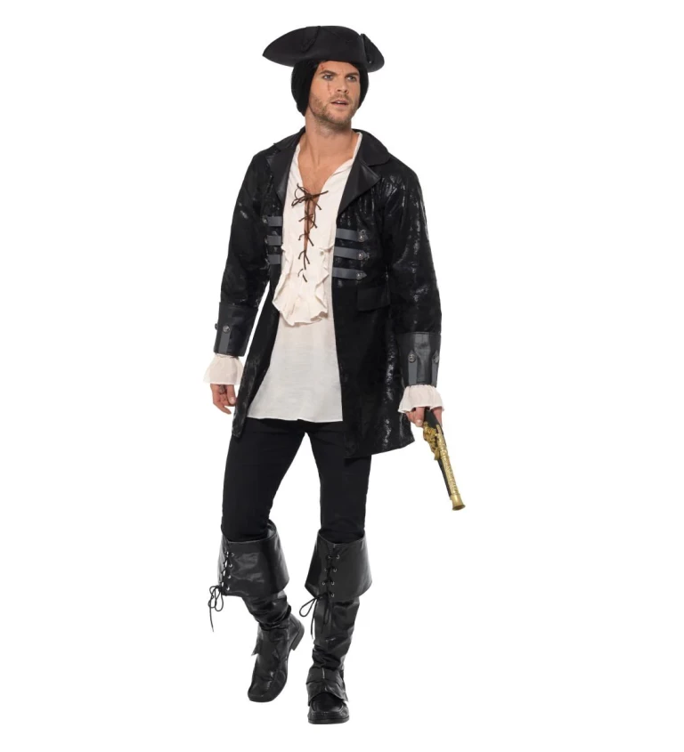 Černý pirátský kabát