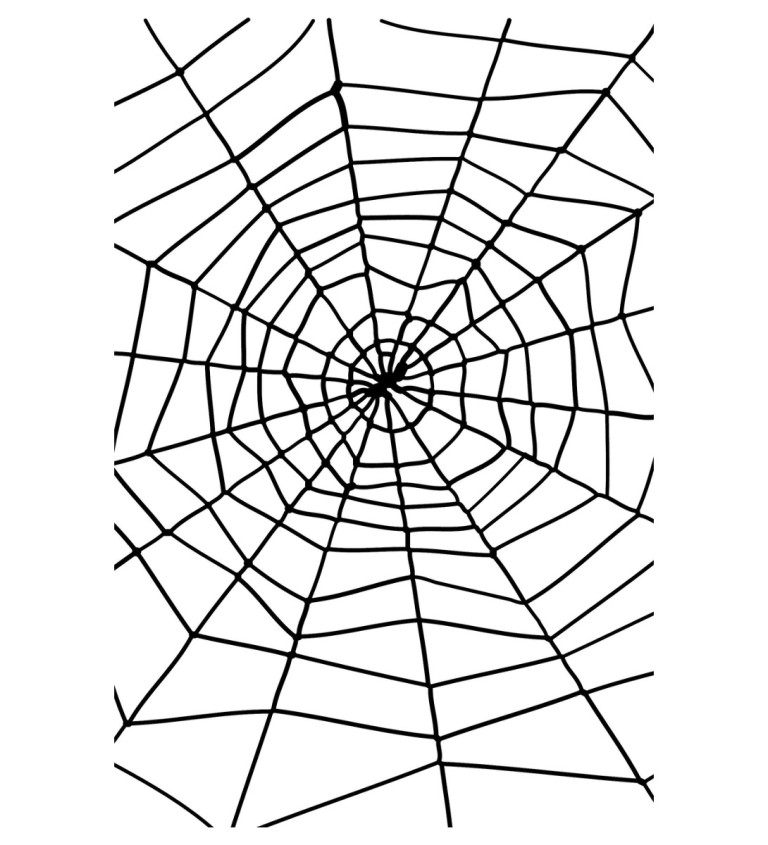 Dekorace pavučina - černá napínací