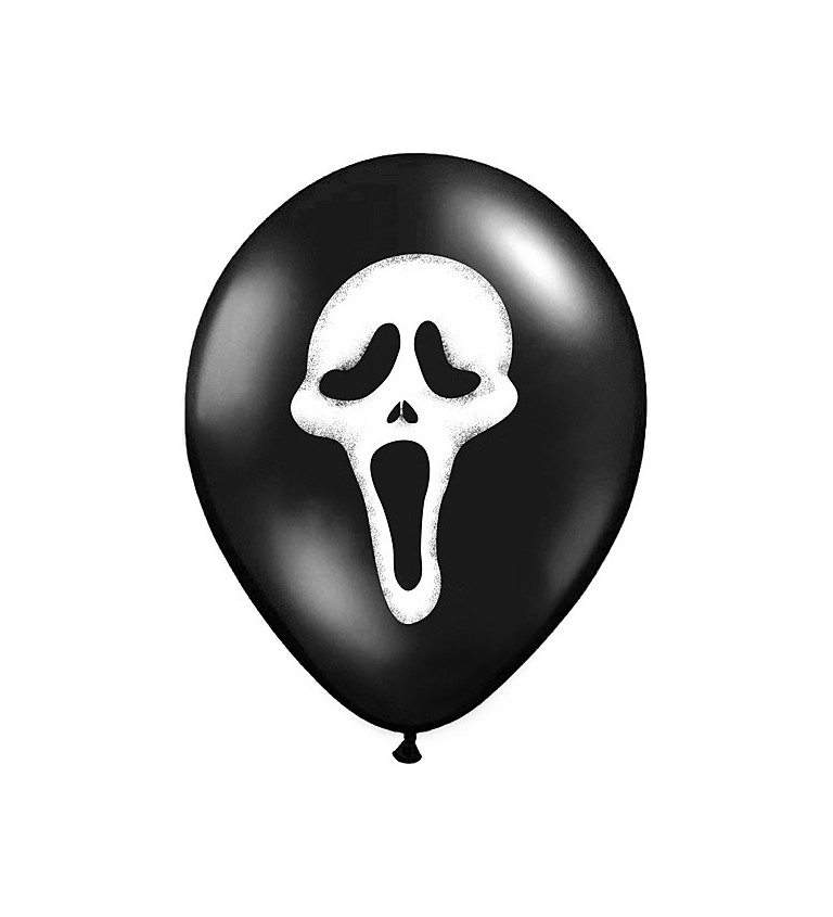 Balónek pastelový černý - Vřískot - 50 ks
