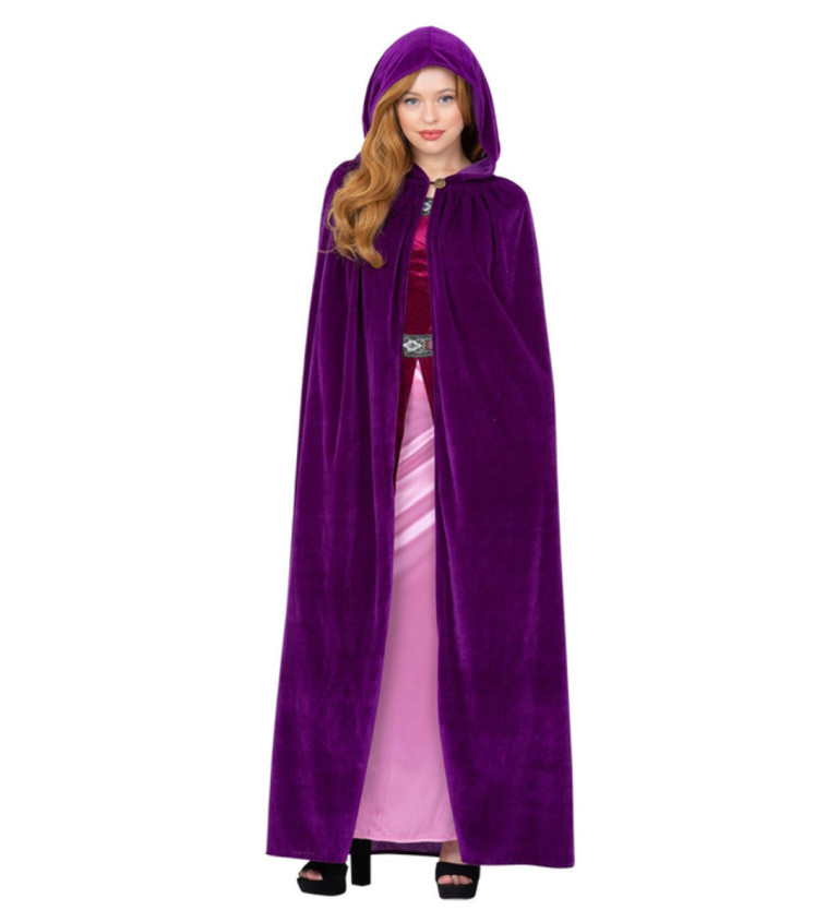 Luxusní fialový plášť pro čarodějnici