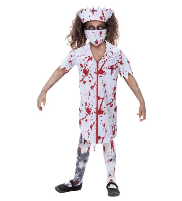 Dívčí kostým - zombie zdravotní sestřička