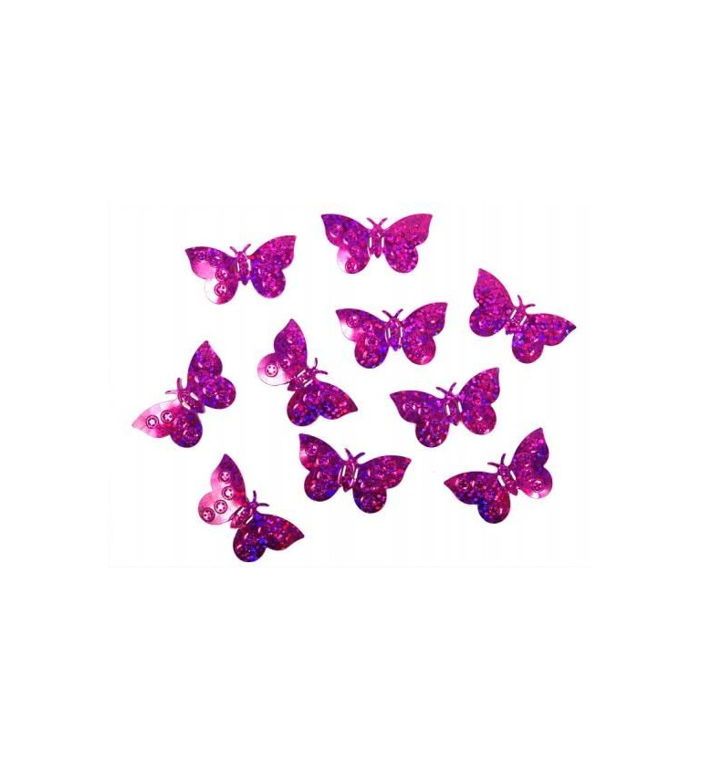 Konfety motýlci - růžoví
